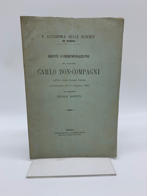 Commemorazione del cavaliere Carlo Bon-Compagni